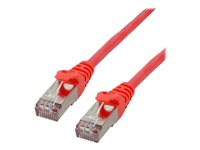 MCL - Cordon de raccordement - RJ-45 (M) pour RJ-45 (M) - 20 m - paire torsadée écrantée (F/UTP) - CAT 6 - sans crochet, bloqué - rouge FTP6-20M/R