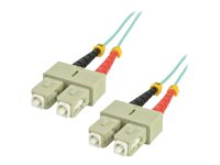 MCL - Câble réseau - SC multi-mode (M) pour SC multi-mode (M) - 15 m - fibre optique - 50 / 125 microns - OM3 - sans halogène FJOM3/SCSC-15M