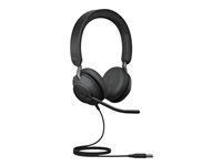 Jabra Evolve2 40 SE MS Stereo - Micro-casque - sur-oreille - filaire - USB-A - isolation acoustique - Certifié pour Microsoft Teams 24189-999-999