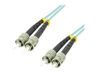 MCL - Câble réseau - ST multi-mode (M) pour ST multi-mode (M) - 3 m - fibre optique - 50 / 125 microns - OM3 - sans halogène FJOM3/STST-3M