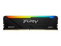 Kingston FURY Beast RGB - DDR4 - kit - 32 Go: 2 x 32 Go - DIMM 288 broches - 3600 MHz / PC4-28800 - CL18 - 1.35 V - mémoire sans tampon - non ECC - noir KF436C18BB2AK2/64