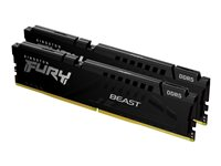 Kingston FURY Beast - DDR5 - kit - 32 Go: 2 x 16 Go - DIMM 288 broches - 6000 MHz / PC5-48000 - CL36 - 1.35 V - mémoire sans tampon - on-die ECC - noir KF560C36BBEK2-32