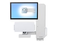 Ergotron - Kit de montage (levage vertical) - pour écran LCD/équipement PC - système assis-debout - blanc - Taille d'écran : jusqu'à 24 pouces - montable sur mur 61-081-062