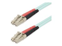 StarTech.com 25m (82ft) LC/UPC to LC/UPC OM4 Multimode Fiber Optic Cable, 50/125µm LOMMF/VCSEL Zipcord Fiber, 100G Networks, Low Insertion Loss, LSZH Fiber Patch Cord - Cordon de raccordement - LC/UPC multimode (M) pour LC/UPC multimode (M) - 25 m - fibre optique - duplex - 50 / 125 microns - OM4 - sans halogène, débit de transfert de données jusqu'à 100 Gbps - turquoise 450FBLCLC25