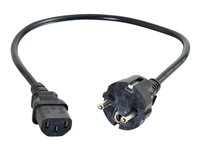 C2G Universal Power Cord - Câble d'alimentation - power CEE 7/7 (M) pour power IEC 60320 C13 - 50 cm - moulé - noir - Europe 88541