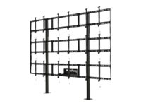 Peerless-AV MountSmart Modular Video Wall Pedestal DS-S555-3X3 - Kit de montage (Montage au sol) - pour 9 écrans LCD / plasma - aluminium chromé - noir - Taille d'écran : 46"-55" DS-S555-3X3