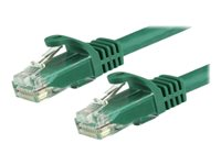 StarTech.com 1.5m CAT6 Ethernet Cable, 10 Gigabit Snagless RJ45 650MHz 100W PoE Patch Cord, CAT 6 10GbE UTP Network Cable w/Strain Relief, Green, Fluke Tested/Wiring is UL Certified/TIA - Category 6 - 24AWG (N6PATC150CMGN) - Cordon de raccordement - RJ-45 (M) pour RJ-45 (M) - 1.5 m - UTP - CAT 6 - sans crochet - vert N6PATC150CMGN