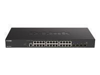 D-Link DXS 1210-28T - Commutateur - intelligent - 24 x 10GBase-T + 4 x 25 Gigabits SFP28 - Montable sur rack DXS-1210-28T
