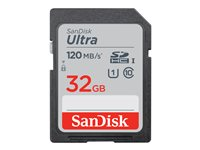 SanDisk Ultra - Carte mémoire flash - 32 Go - UHS-I U1 / Class10 - SDHC UHS-I SDSDUN4-032G-GN6IM