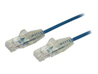 StarTech.com Cable reseau Ethernet RJ45 Cat6 de 1,5 m - Cordon de brassage mince Cat 6 UTP sans crochet - Fil Gigabit bleu (N6PAT150CMBLS) - Cordon de raccordement - RJ-45 (M) pour RJ-45 (M) - 1.5 m - CAT 6 - sans crochet - bleu N6PAT150CMBLS