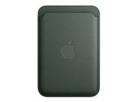 Apple - Portefeuille pour téléphone portable / carte de crédit - compatibilité avec MagSafe - microvolume, tissu fin - sempervirent - pour iPhone 12, 13, 14, 15 MT273ZM/A