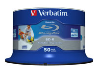 Verbatim DataLife - 50 x BD-R - 25 Go 6x - surface imprimable par jet d'encre - spindle 43812