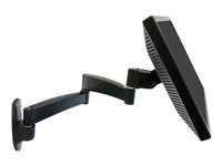Ergotron 200 Series - Kit de montage (bras mural) - pour moniteur - acier - noir - Taille d'écran : jusqu'à 32 pouces - montable sur mur 45-234-200