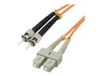 MCL - Câble réseau - SC multi-mode (M) pour ST multi-mode (M) - 3 m - fibre optique - 50 / 125 microns - OM2 - sans halogène FJOM2/SCST-3M