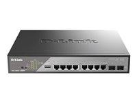 D-Link DSS 200G-10MPP - Commutateur - Géré - 8 x 10/100/1000 (PoE) + 2 x Gigabit SFP - Montable sur rack - PoE (242 W) DSS-200G-10MPP/E