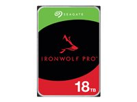 Seagate IronWolf Pro ST18000NT001 - Disque dur - 18 To - interne - 3.5" - SATA 6Gb/s - 7200 tours/min - mémoire tampon : 256 Mo - avec 3 ans de Seagate Rescue Data Recovery ST18000NT001