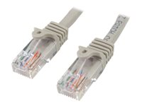 StarTech.com Câble réseau Cat5e UTP sans crochet - 10 m Gris - Cordon Ethernet RJ45 anti-accroc - Câble patch - Cordon de raccordement - RJ-45 (M) pour RJ-45 (M) - 10 m - UTP - CAT 5e - sans crochet, bloqué - gris 45PAT10MGR