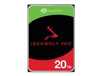Seagate IronWolf Pro ST20000NT001 - Disque dur - 20 To - interne - 3.5" - SATA 6Gb/s - 7200 tours/min - mémoire tampon : 256 Mo - avec 3 ans de Seagate Rescue Data Recovery ST20000NT001