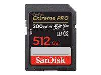 SanDisk Extreme Pro - Carte mémoire flash - 512 Go - Video Class V30 / UHS-I U3 / Class10 - SDXC UHS-I SDSDXXD-512G-GN4IN