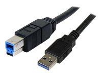 StarTech.com Câble USB 3.0 SuperSpeed 3 m - Cordon USB 3.0 A vers B Mâle / Mâle - 3 mètres Noir - Câble USB - USB Type B (M) pour USB type A (M) - USB 3.0 - 3 m - moulé - noir USB3SAB3MBK