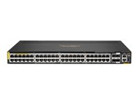 HPE Aruba 6300M - Commutateur - C3 - Géré - 48 x 100/1000/2.5G/5G (PoE++) + 2 x 1 Gigabit / 10 Gigabit / 25 Gigabit SFP + 2 x 10 Gigabit/25 Gigabit/50 Gigabit SFP (liaison montante/empilage) - de l'avant et du côté vers l'arrière - Montable sur rack - PoE++ R8S90A