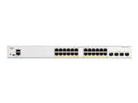 Cisco Catalyst 1300-24FP-4G - Commutateur - C3 - Géré - 24 x 10/100/1000 (PoE+) + 4 x Gigabit SFP - Montable sur rack - PoE+ (370 W) C1300-24FP-4G