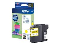 Brother LC221Y - Jaune - original - blister - cartouche d'encre - pour Brother DCP-J562DW, MFC-J480DW, MFC-J680DW, MFC-J880DW LC221YBP