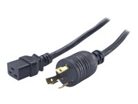 APC - Câble d'alimentation - NEMA L6-30 (M) pour IEC 60320 C19 - 2.44 m - noir - pour P/N: SRT10KXLTW, SRT3000XLTW, SRT5KXLTUS, SRT6KXLTUS, SRT6KXLTW, SRT8KXLJ, SRT8KXLTUS AP9896