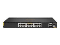 HPE Aruba 6300M 24-port SFP+ and 4-port SFP56 Switch - Commutateur - C3 - Géré - 24 x 100/1000/2.5G/5G/10GBase-T (4PPoE) + 2 x 10 Gigabit / 25 Gigabit / 50 Gigabit SFP56 (uplink / stacking) + 2 x 10 Gigabit / 25 Gigabit SFP56 - Montable sur rack - 4PPoE R8S89A