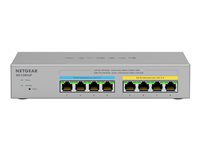 NETGEAR Plus MS108EUP - Commutateur - Géré - 4 x 100/1000/2.5G (PoE++) + 4 x 100/1000/2.5G (PoE+) - de bureau, fixation murale - PoE++ (230 W) MS108UP-100EUS