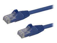 StarTech.com Câble réseau Cat6 Gigabit UTP sans crochet de 2m - Cordon Ethernet RJ45 anti-accroc - Câble patch Mâle / Mâle - Bleu - Cordon de raccordement - RJ-45 (M) pour RJ-45 (M) - 2 m - UTP - CAT 6 - moulé, sans crochet - bleu N6PATC2MBL