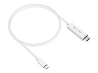 HyperDrive - Câble adaptateur - 24 pin USB-C mâle pour HDMI mâle - 2.5 m - blanc - support pour 4K60Hz, prise en charge du mode DP Alt HD6007WHGL