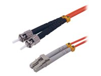 MCL - Câble réseau - ST multi-mode (M) pour LC multi-mode (M) - 10 m - fibre optique - 50 / 125 microns - OM2 - sans halogène FJOM2/STLC-10M