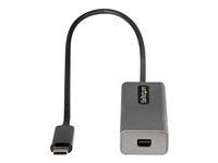 StarTech.com Adaptateur USB C vers Mini DisplayPort - Dongle USB-C 4K 60Hz vers mDP - USB Type-C vers Écran Mini DP - Convertisseur Graphique - Compatible Thunderbolt 3 - Câble 30cm (CDP2MDPEC) - Adaptateur DisplayPort - 24 pin USB-C (M) pour Mini DisplayPort (F) - Displayport 1.2/Thunderbolt 3 - 30.6 cm - support pour 4K60Hz (3840 x 2160) - gris CDP2MDPEC