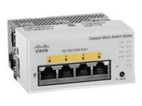 Cisco Catalyst Micro Switches CMICR-4PC - Commutateur - 4 x 10/100/1000 (4 PoE+) + 1 x Gigabit SFP (liaison montante) + 1 - fixation murale CMICR-4PC