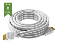 VISION Techconnect - HDMI avec câble Ethernet - HDMI (M) pour HDMI (M) - 0.5 m - blanc - support 4K TC 0.5MHDMI