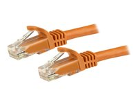 StarTech.com 7.5m CAT6 Ethernet Cable, 10 Gigabit Snagless RJ45 650MHz 100W PoE Patch Cord, CAT 6 10GbE UTP Network Cable w/Strain Relief, Orange, Fluke Tested/Wiring is UL Certified/TIA - Category 6 - 24AWG (N6PATC750CMOR) - Cordon de raccordement - RJ-4 N6PATC750CMOR