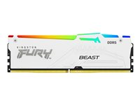 Kingston FURY Beast RGB - DDR5 - kit - 64 Go: 2 x 32 Go - DIMM 288 broches - 6000 MHz / PC5-48000 - CL36 - 1.35 V - mémoire sans tampon - on-die ECC - blanc KF560C36BWEAK2-64