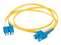 C2G SC-SC 9/125 OS1 Duplex Singlemode PVC Fiber Optic Cable (LSZH) - Cordon de raccordement - mode unique SC (M) pour mode unique SC (M) - 5 m - fibre optique - duplex - 9 / 125 micromètres - OS1 - sans halogène - jaune 85571
