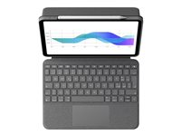 Logitech Folio Touch - Clavier et étui - avec trackpad - rétroéclairé - Apple Smart connector - QWERTY - Italien - graphite - pour Apple 11-inch iPad Pro (1ère génération, 2e génération) 920-009748