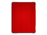 STM dux Plus Duo - Étui à rabat pour tablette - polycarbonate, polyuréthanne thermoplastique (TPU) - rouge - pour Apple 10.2-inch iPad (7ème génération) ST-222-236JU-02