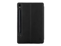 Mobilis RE.LIFE - Étui à rabat pour tablette - éco-conçu, avec rabat - polyuréthane thermoplastique souple (TPU) - noir - pour Samsung Galaxy Tab S9 068008