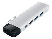 Satechi Aluminum Type-C Pro Hub with Ethernet - Station d'accueil - USB-C - 1GbE ST-TCPHES
