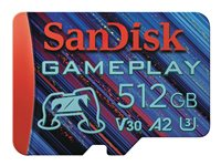 SanDisk GamePlay - Carte mémoire flash - 512 Go - A2 / Video Class V30 / UHS-I U3 - microSDXC UHS-I SDSQXAV-512G-GN6XN