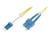 Uniformatic - Câble réseau - mode unique LC (M) pour mode unique SC (M) - 5 m - fibre optique - 9 / 125 micromètres - OS1 - sans halogène - jaune 21754