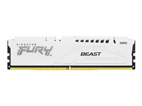 Kingston FURY Beast - DDR5 - module - 32 Go - DIMM 288 broches - 6400 MHz / PC5-51200 - CL32 - 1.4 V - mémoire sans tampon - on-die ECC - blanc KF564C32BW-32