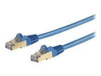 StarTech.com Cable reseau Ethernet RJ45 Cat6 de 10 m - Cordon de brassage blinde Cat 6 STP sans crochet - Fil Gigabit bleu (6ASPAT10MBL) - Cordon de raccordement - RJ-45 (M) pour RJ-45 (M) - 10 m - STP - CAT 6a - moulé, sans crochet - bleu 6ASPAT10MBL