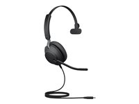 Jabra Evolve2 40 SE UC Mono - Micro-casque - sur-oreille - filaire - USB-C - isolation acoustique - Optimisé pour la CU 24189-889-889