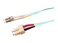 Uniformatic - Câble réseau - LC/UPC multimode (M) pour SC/UPC multimode (M) - 5 m - fibre optique - 50 / 125 microns - OM3 - sans halogène - turquoise 21224