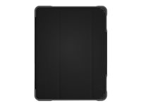 STM dux Plus Duo - Étui à rabat pour tablette - robuste - polycarbonate, polyuréthanne thermoplastique (TPU) - noir - universitaire - pour Apple 10.2-inch iPad (7ème génération, 8ème génération, 9ème génération) ST-222-237JU-01